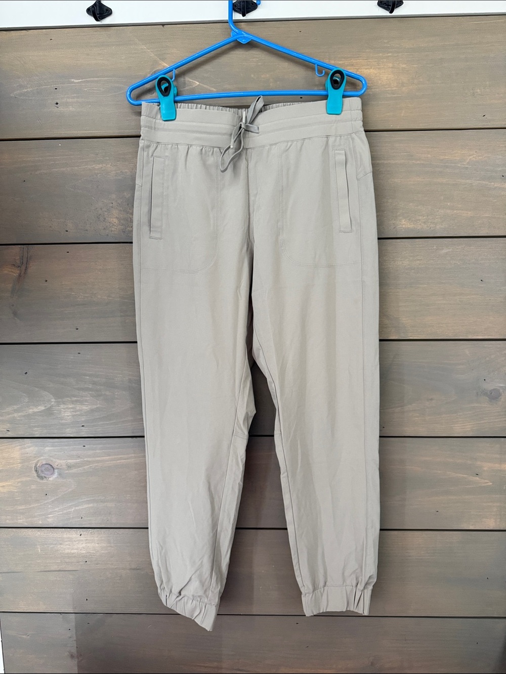Women's Light Taupe Drawstring Jogger Pants